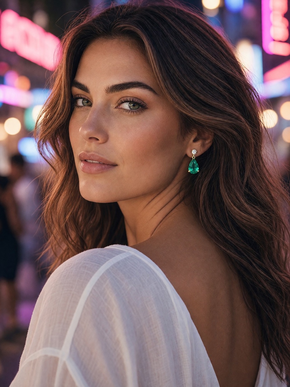 💛EXPRESS💛Emerald Green & Clear CrystalTeardrop Dangle Earrings/NIP